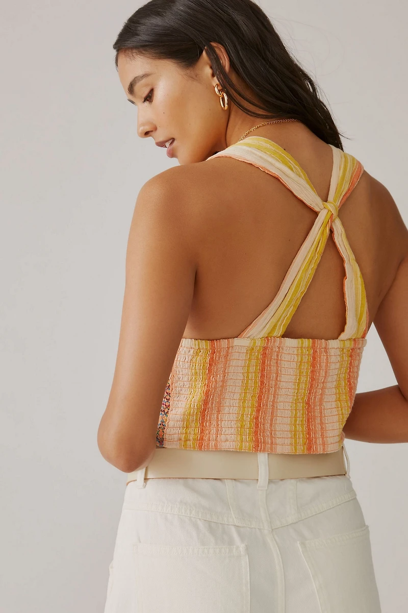 Striped Smocked Tank