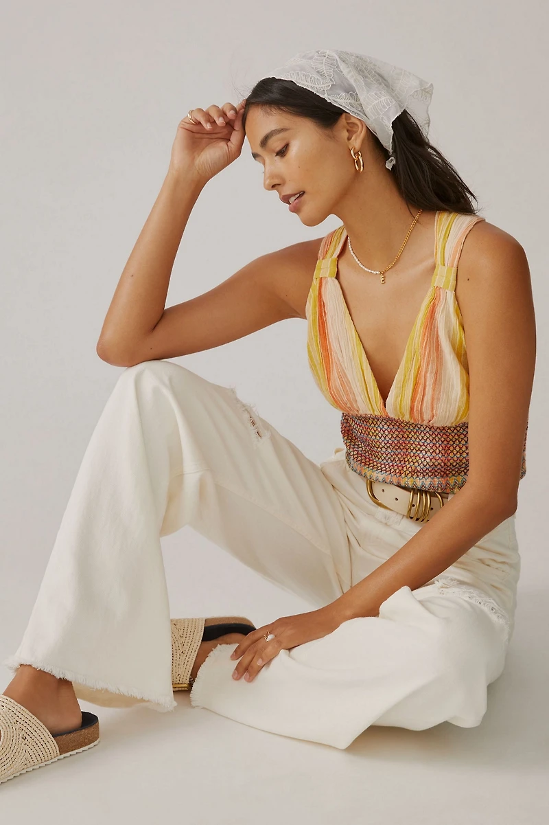 Striped Smocked Tank