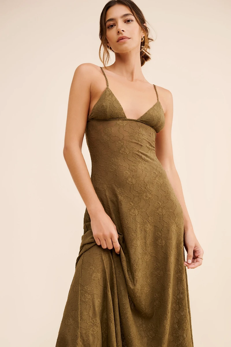 WeWoreWhat V Front Midi Dress