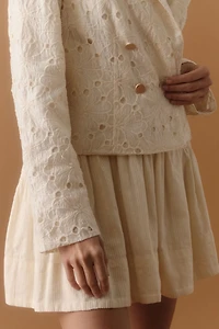 Dolan Floral Eyelet Blazer