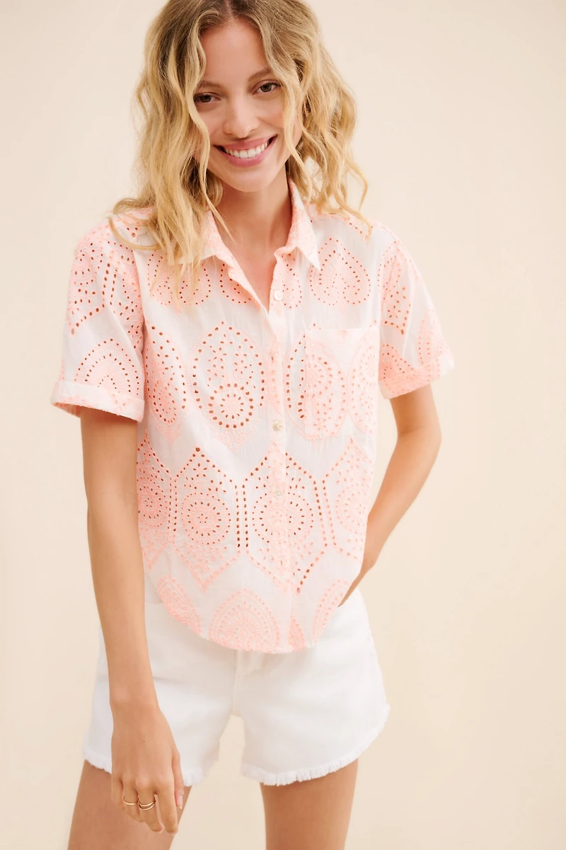 dRA Embroidered Eyelet Ruby Top