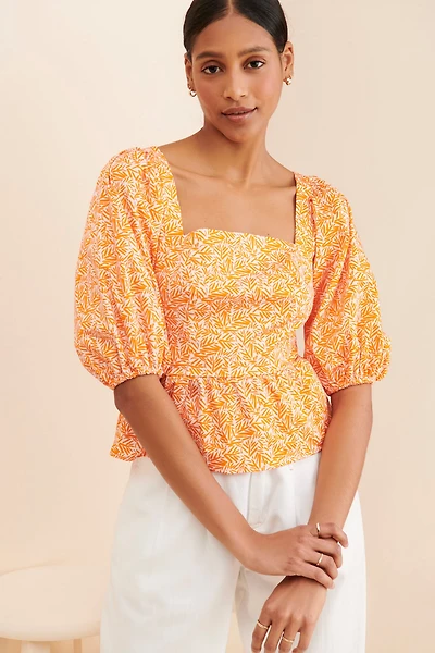 Hutch Tie Back Peplum Top