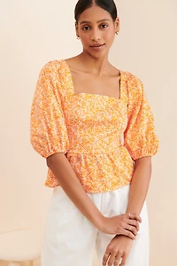 Hutch Tie Back Peplum Top