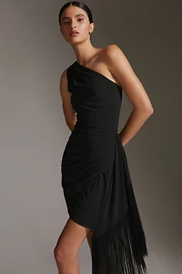 Hutch Ruched Fringe Mini Dress