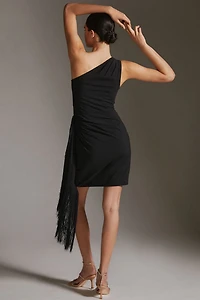 Hutch Ruched Fringe Mini Dress