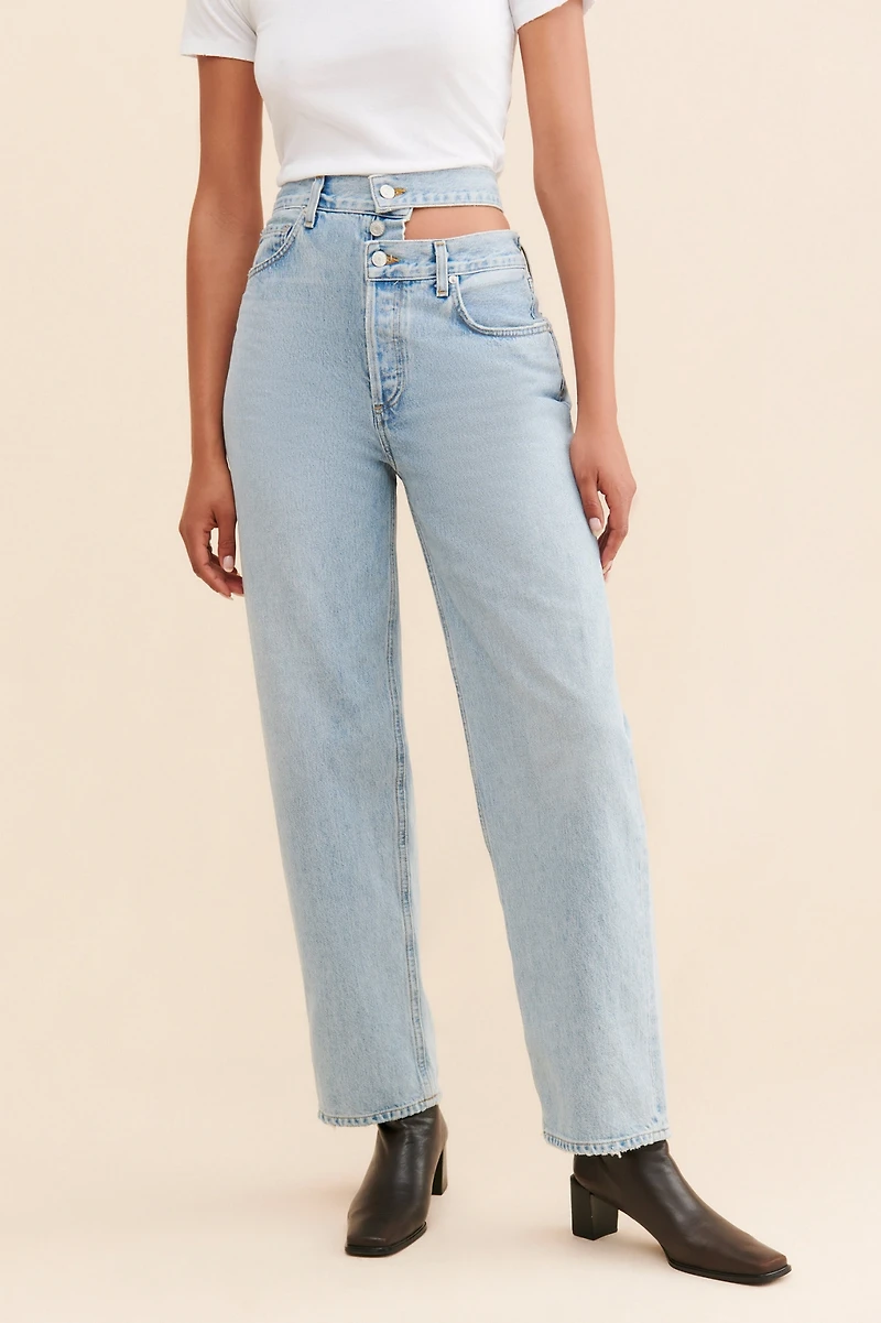 AGOLDE High-Rise Broken Waistband Jeans