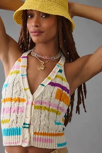 Button-Front Knit Cardigan