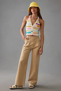 Button-Front Knit Cardigan
