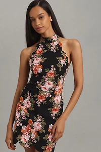 Halter Scallop Mini Dress