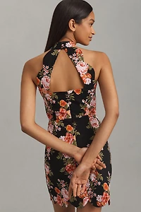Halter Scallop Mini Dress