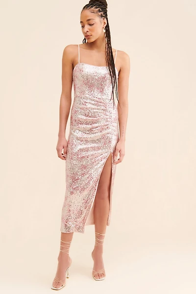 Saylor Claude Midi Sequin Dress