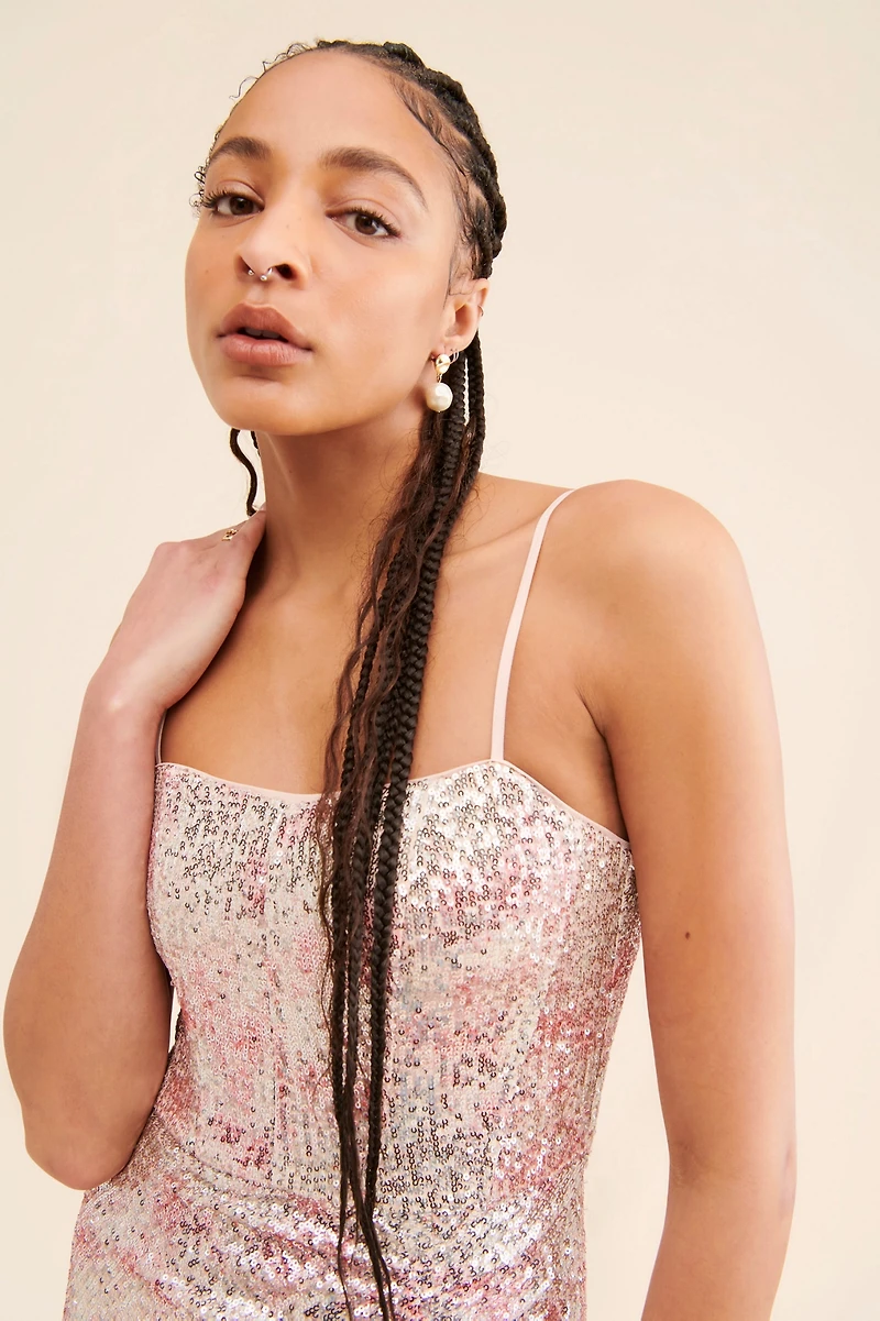 Saylor Claude Midi Sequin Dress