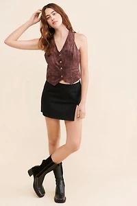[BLANKNYC] Bay Leaf Faux Suede Vest