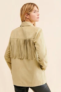 WeWoreWhat Fringe Faux Suede Jacket