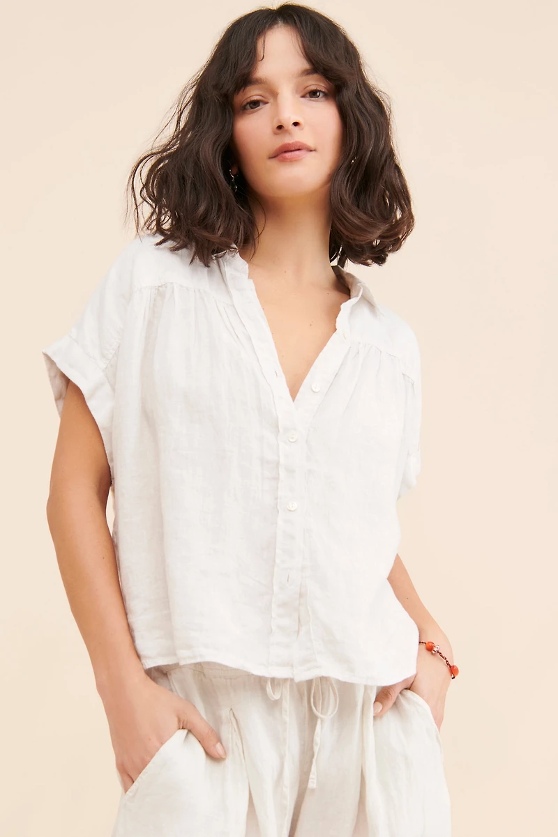 Velvet by Graham & Spencer Hannah Linen Top