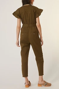Tapered Ruffle Jumpsuit