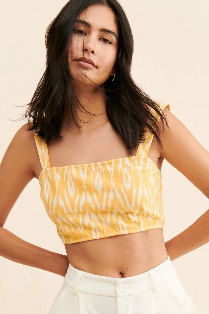 Saylor Eliah Printed Crop Top