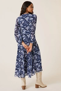 Hutch Abstract Wrap Maxi Dress