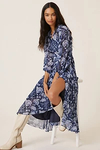 Hutch Abstract Wrap Maxi Dress