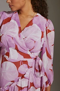 Hutch Abstract Wrap Maxi Dress