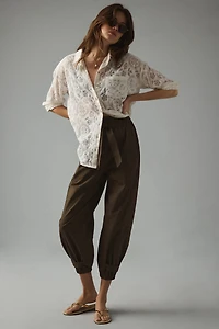 Pilcro Lace Buttoned Blouse