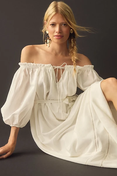 Off-The-Shoulder Peasant Dress