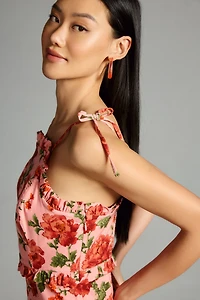 Ruffled Peplum Halter Dress