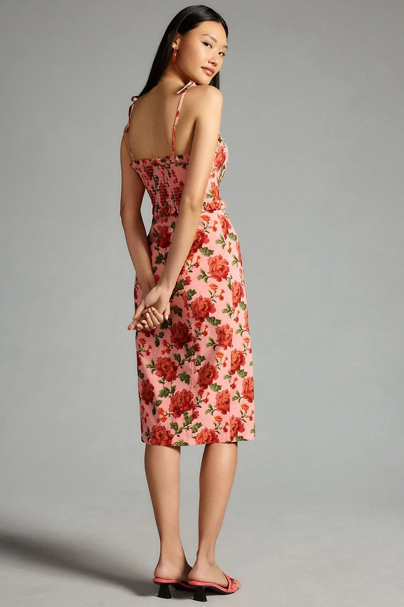 Ruffled Peplum Halter Dress