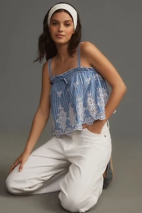 Maeve Eyelet-Border Tank