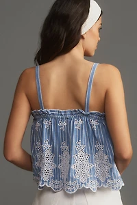 Maeve Eyelet-Border Tank