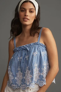 Maeve Eyelet-Border Tank