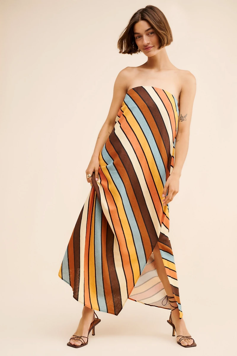 Auguste The Label Tyria Linen Blend Maxi Dress