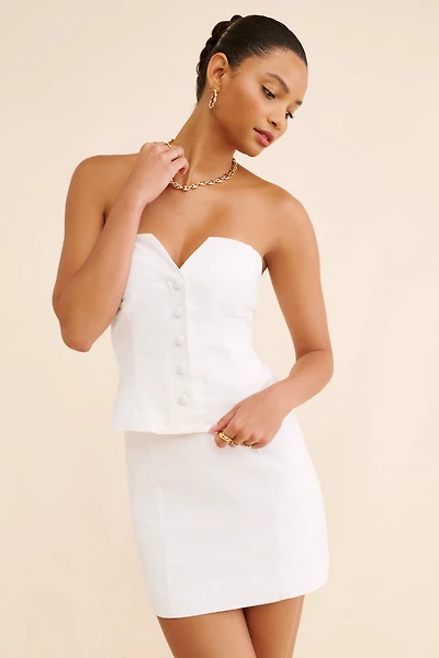 BHLDN Strapless Vest Mini Dress