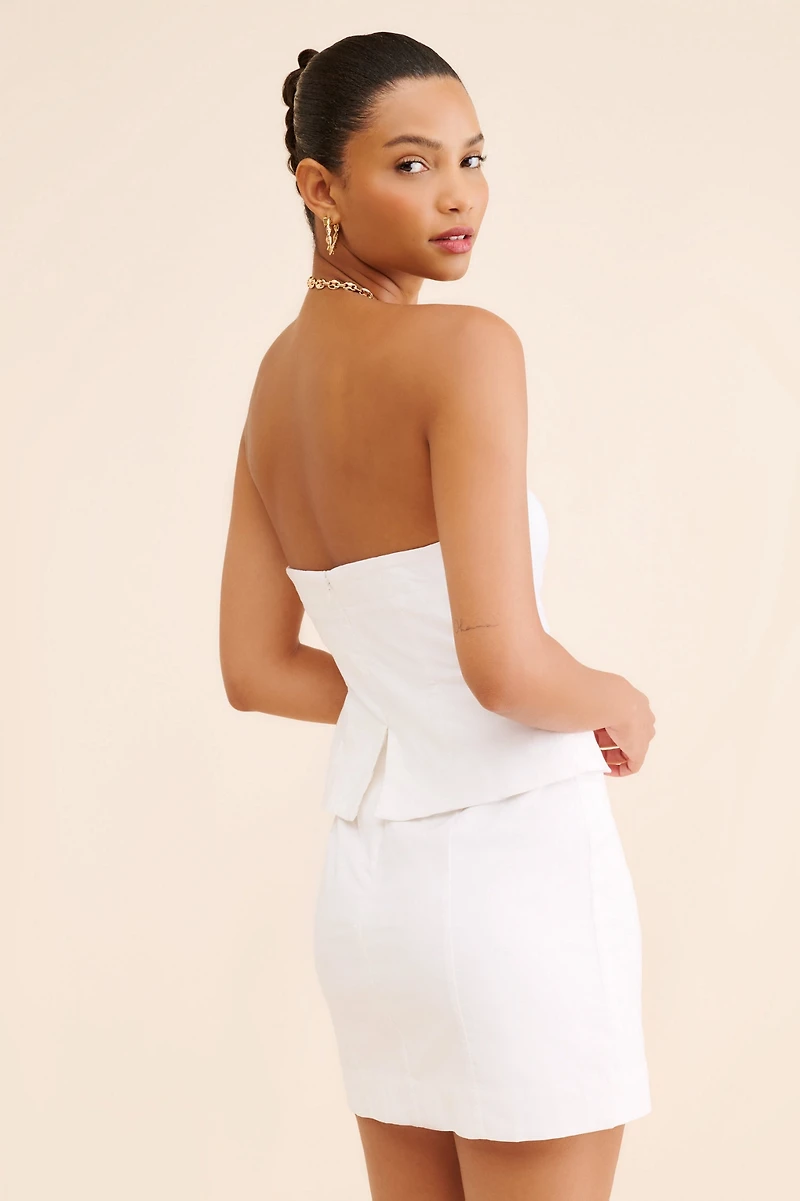 BHLDN Strapless Vest Mini Dress