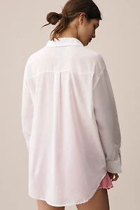 Romi Basha Long-Sleeve Embroidered Seashell Tunic Top
