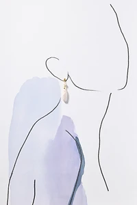 Jackie Mack Molten Pearl Drop Earrings