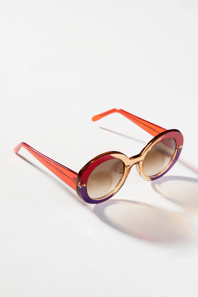 Gustavo Oval Colorblock Sunglasses
