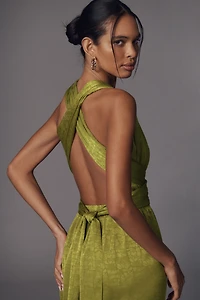DIARRABLU Mailys Plunge Convertible Wrap Maxi Dress