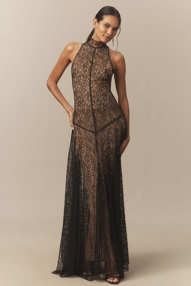 anthropologie de la vali green corset dress De La Vali Amora Rosette Maxi Dress