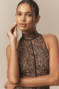 De La Vali Foehn Halter Maxi Dress
