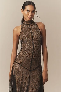 De La Vali Foehn Halter Maxi Dress