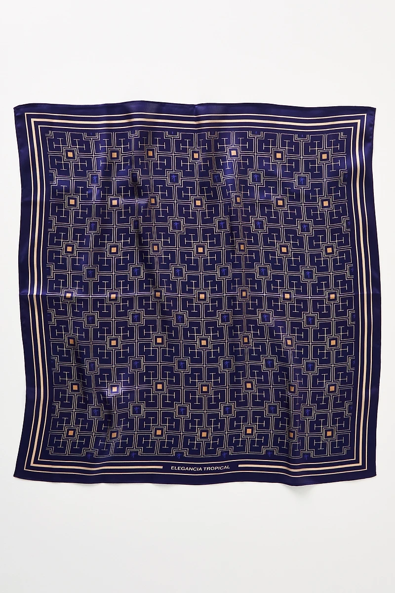 Elegancia Tropical Royal Labyrinth Silk Scarf