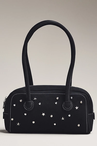 Melie Bianco Kennedy Faux-Suede Studded Shoulder Bag
