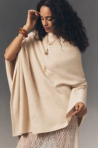 Flat White Lightweight Poncho Sweater