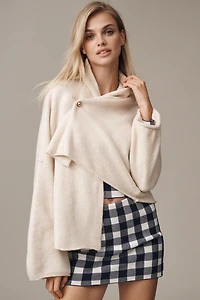 By Anthropologie Asymmetric Wrap Cardigan Sweater