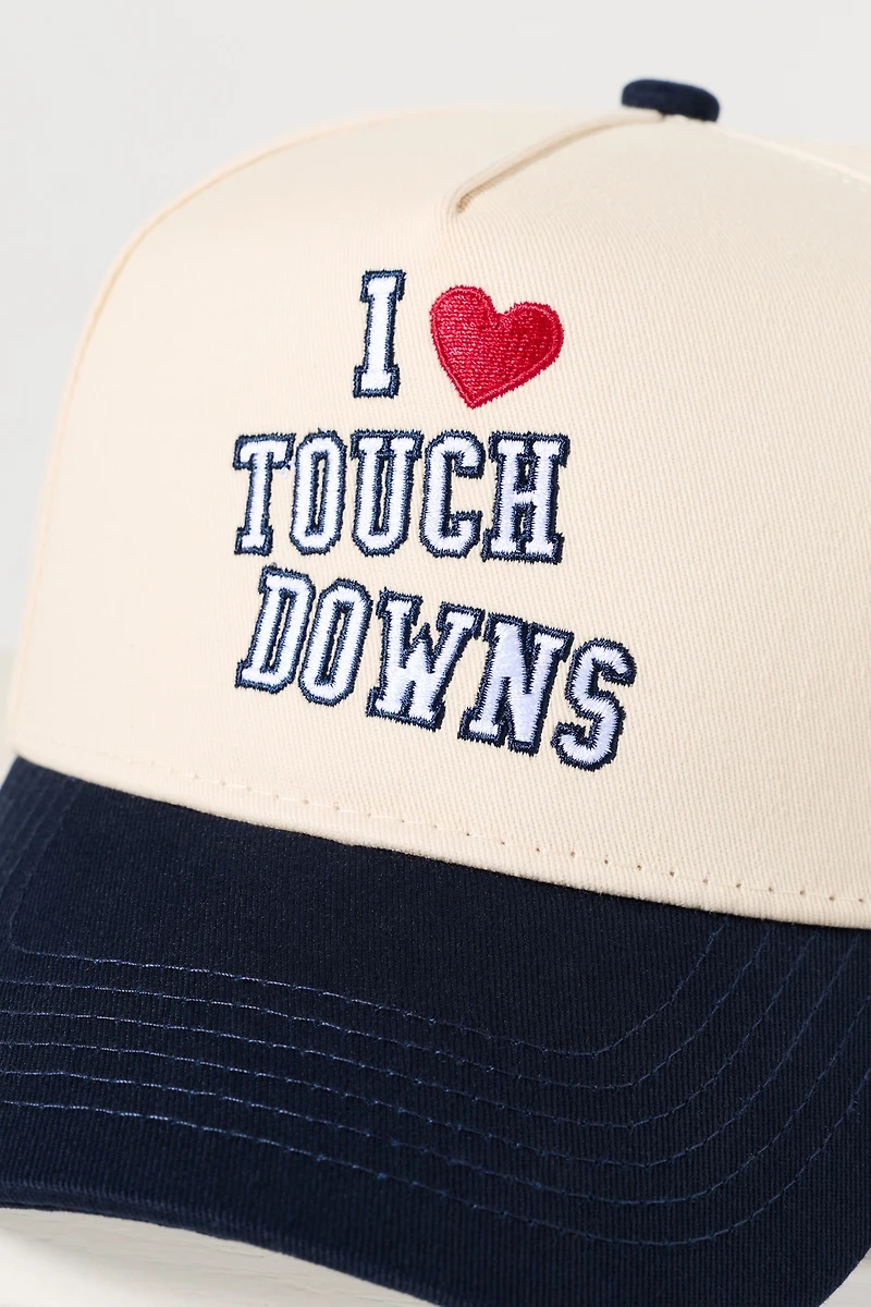 Kenz Kustomz I Heart Touchdowns Trucker Hat