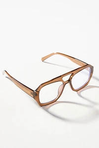 Fifth & Ninth Geo Aviator Sutton Blue Light Glasses