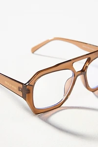 Fifth & Ninth Geo Aviator Sutton Blue Light Glasses