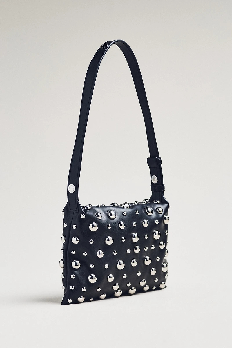 SIMONMILLER Studded Mini Puffin Shoulder Bag