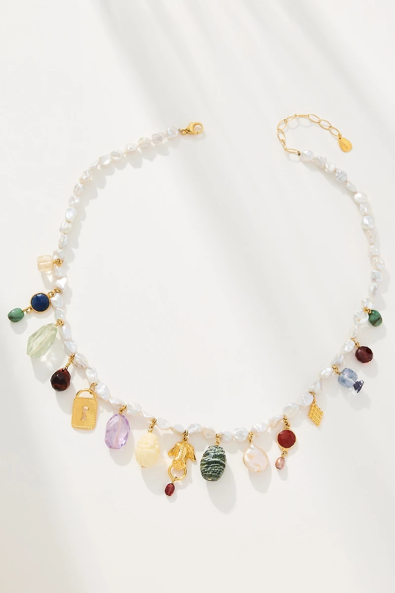 Chan Luu Eve Charm Gem Necklace